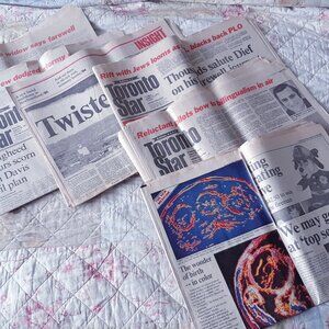 Vintage August 1979 Toronto Star Newspapers Lot Scrapbooking Ephemera Lot